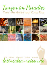 Flyer Tanzrundreise in Costa Rica mit Salsa, Bachata und Cumbia